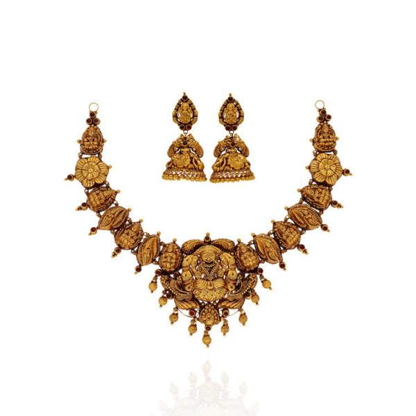 Golden Mandala Temple-Inspired Necklace