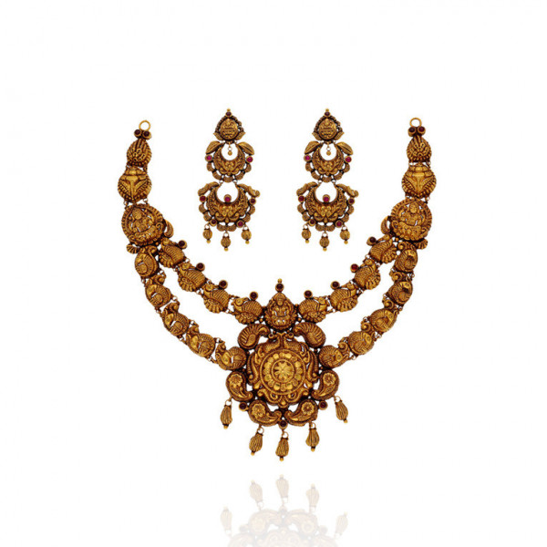 Sacred Splendor Allure of Gold Temple Necklace