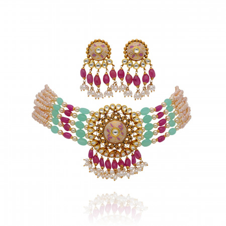 The Perfect Gold Chikpati Set for a Regal and Radiant Look