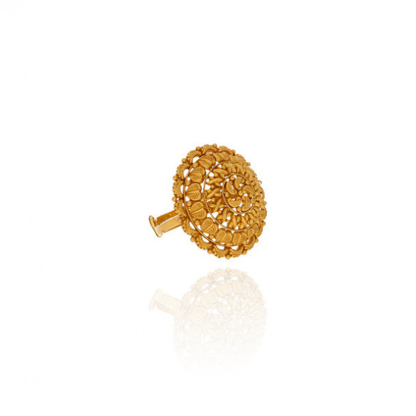 Gilded CharmTimeless Gold Cocktail Ring