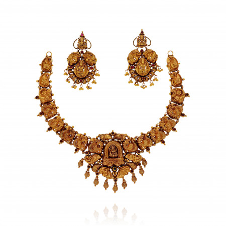 Golden Halo, Illuminating the Night Gold Necklace Set