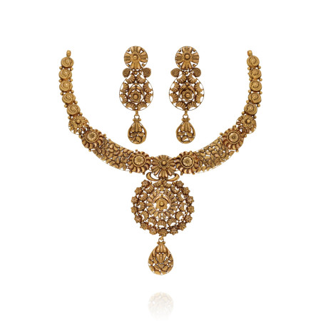 Royal Lustre of Golden Bliss Gold Necklace Set