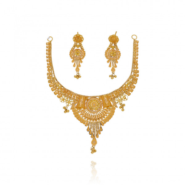 Gilded Elegance Long Necklace Set