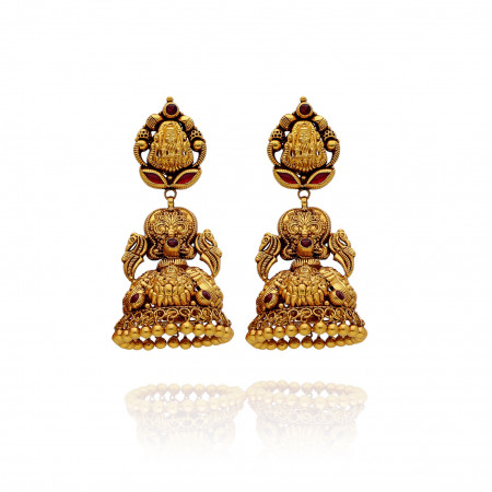 Gold Temple Jhumki Charm