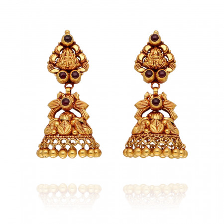 Divine Glow Gold Temple Jhumki