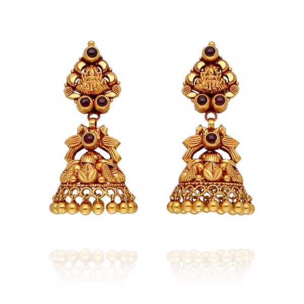 Divine Glow Gold Temple Jhumki