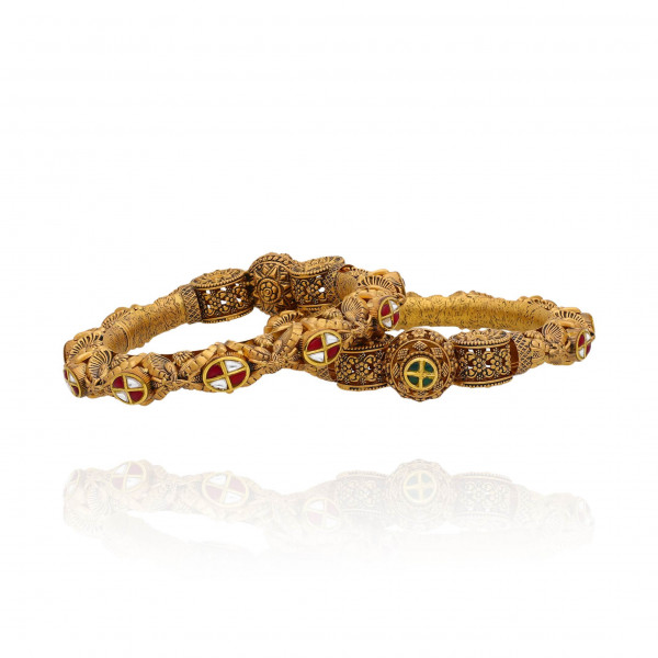 Regal Splendor Gold Bangles of Eternal Elegance