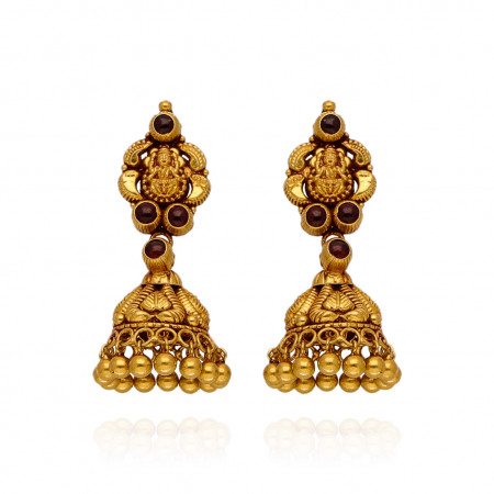 Swarna Essence Divine Gold Temple Jhumki