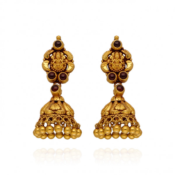 Swarna Essence Divine Gold Temple Jhumki