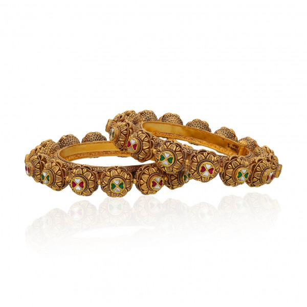 Opulent Embrace of Celestial Gold Bangles