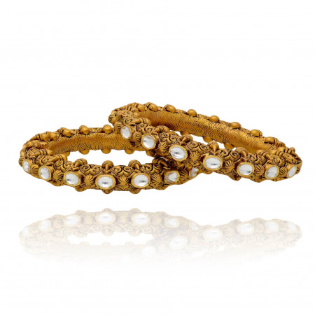 Serenade of the Stars in Golden Luster Gold Bangles