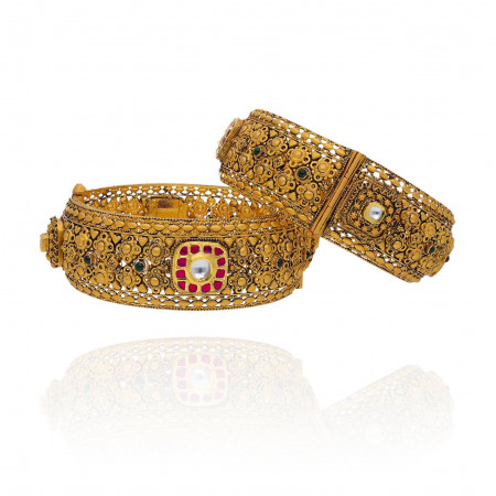 Golden Radiance Beyond Time  Perfect Bangles of Elegance