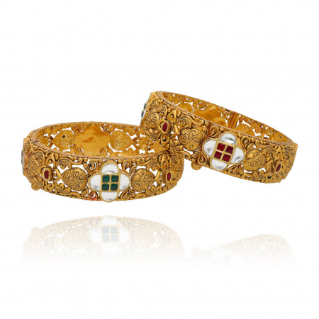 Eternal Sparkle Golden Bangles