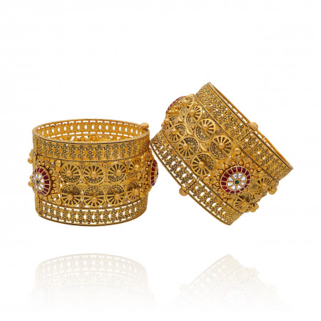 Timeless Elegance Wrapped in the Glow of Golden Bangle Creations