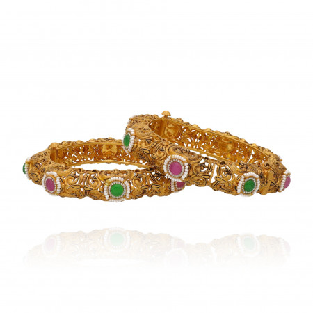 Wristed Wonders Magic of Pure Gold Bangles