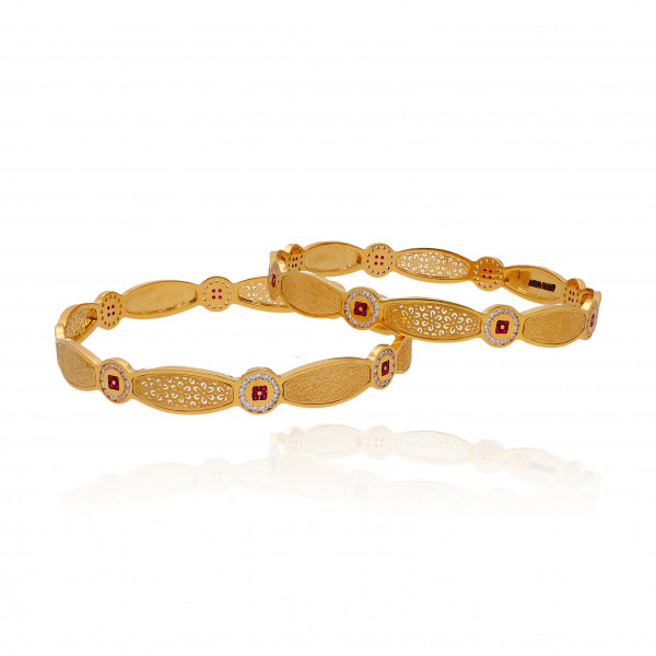 Bridal Bliss Shimmering Gold Bangles