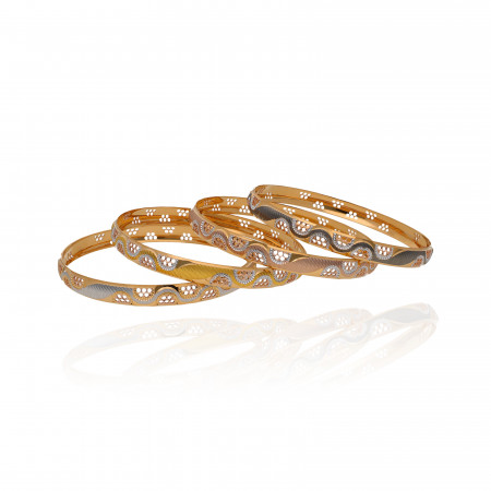 Eternal Glow Gold Bangles for the Bride