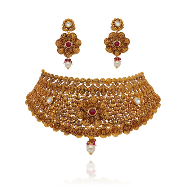 Royal Antique Gold Bridal Choker