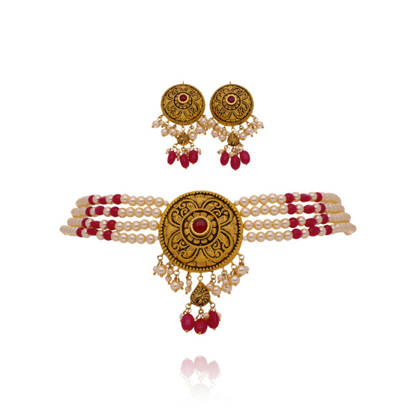 Royal Charm Gold Chikpati Set