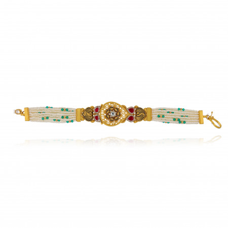 Velvet Glow Gold Bracelet with Grace