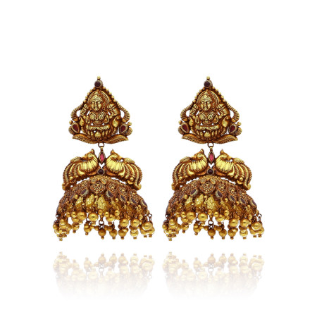 Divine Essence Gold Temple Earring