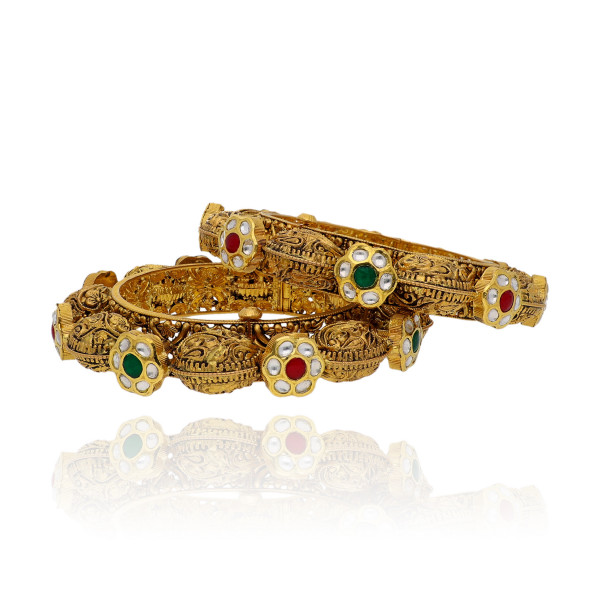 Bridal Opulence Antique Gold Bangles