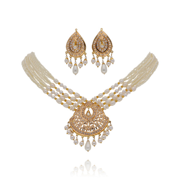 Golden Legacy Luxury Gold Jadau Necklace