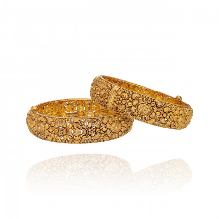 Shimmering Vows Bridal Gold Bangles