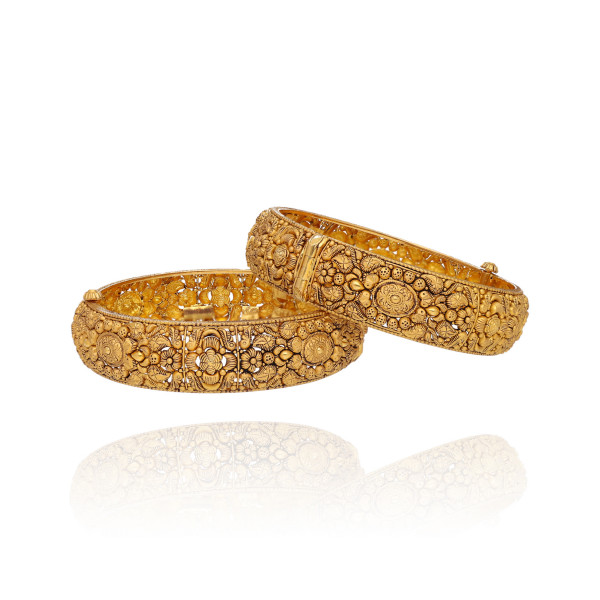 Shimmering Vows Bridal Gold Bangles