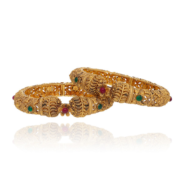 Marital Bliss Heritage Gold Bangles for Brides