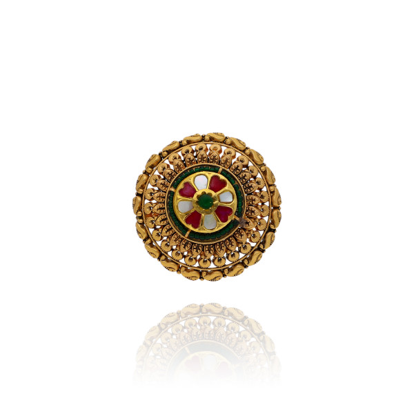 Opulent Heritage Gold Antique Cocktail Ring