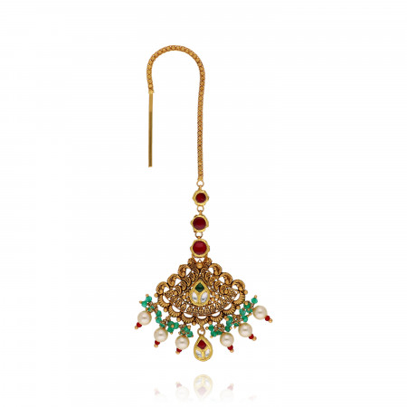 Heritage Handcrafted Gold Maang Tikka