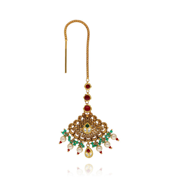 Heritage Handcrafted Gold Maang Tikka