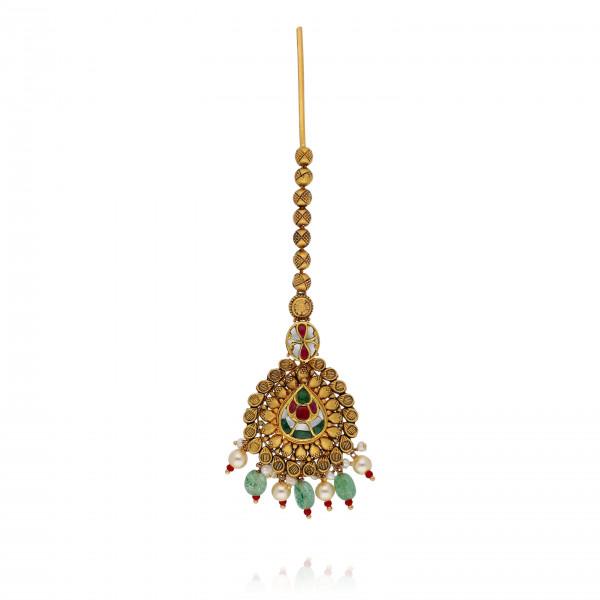 Graceful Look Gold Antique Maang Tikka