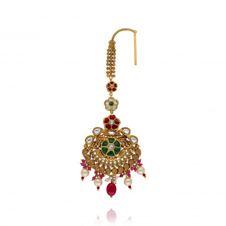 Golden Aura Maang Tikka for Bridal Charm