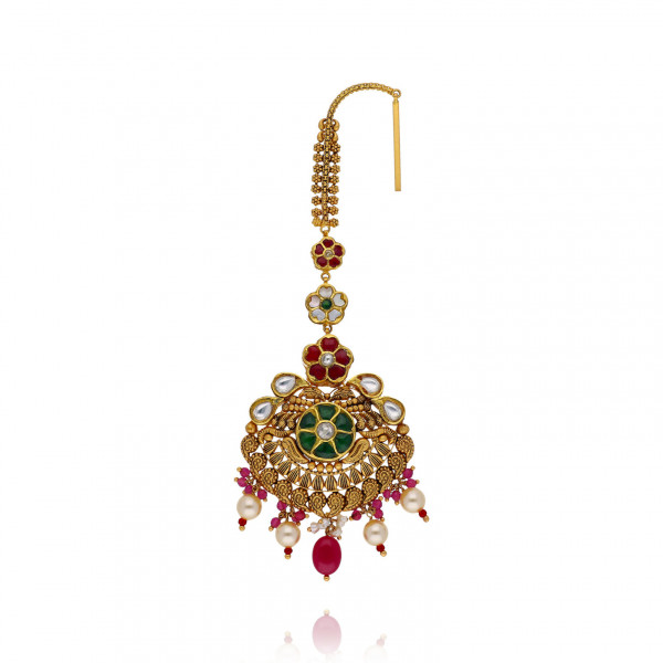 Golden Aura Maang Tikka for Bridal Charm