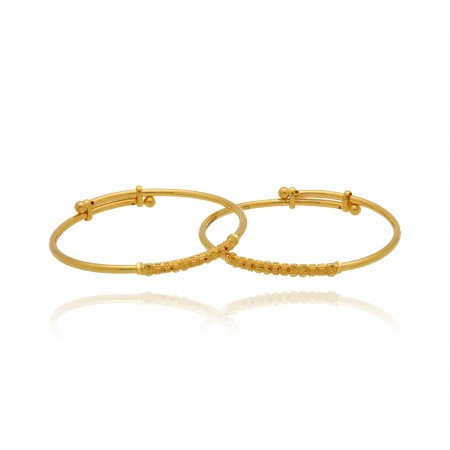 Sweet Beginnings Gold Baby Bangles