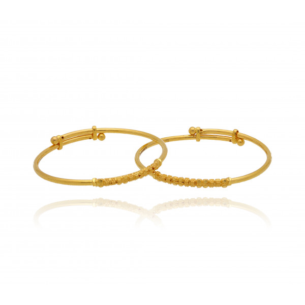 Sweet Beginnings Gold Baby Bangles