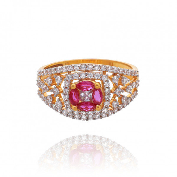 Celestial Spark Gold Ring