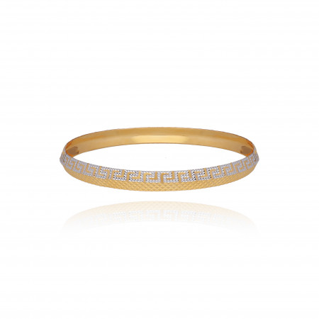 Bold Emblem Gold Kada for Men