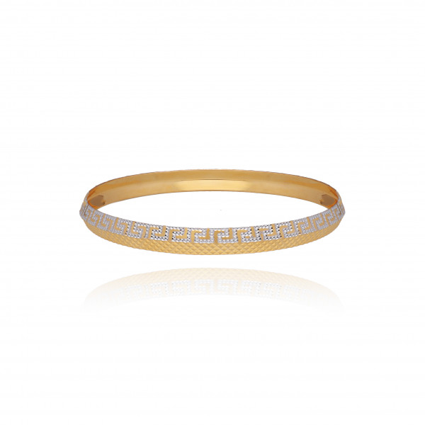 Bold Emblem Gold Kada for Men