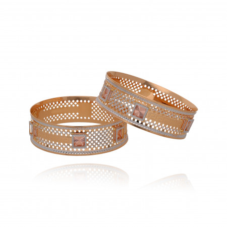 Luminous Circle Gold Bangles for Women