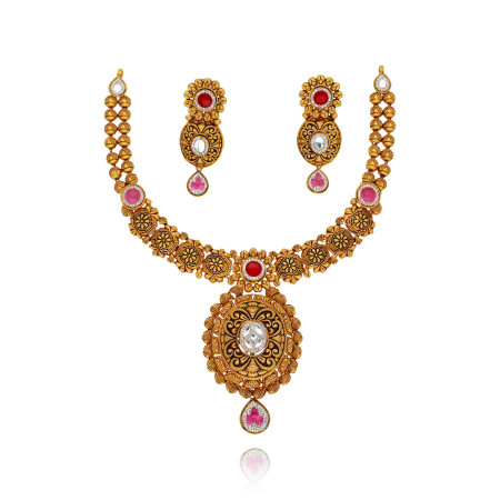 Gilded Aurora Gold Necklace Set