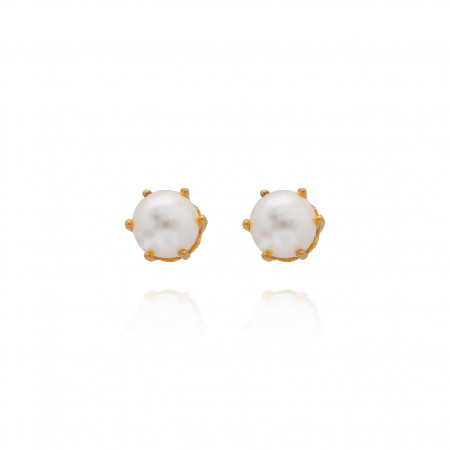 Blush Beam Gold Tops Earrings