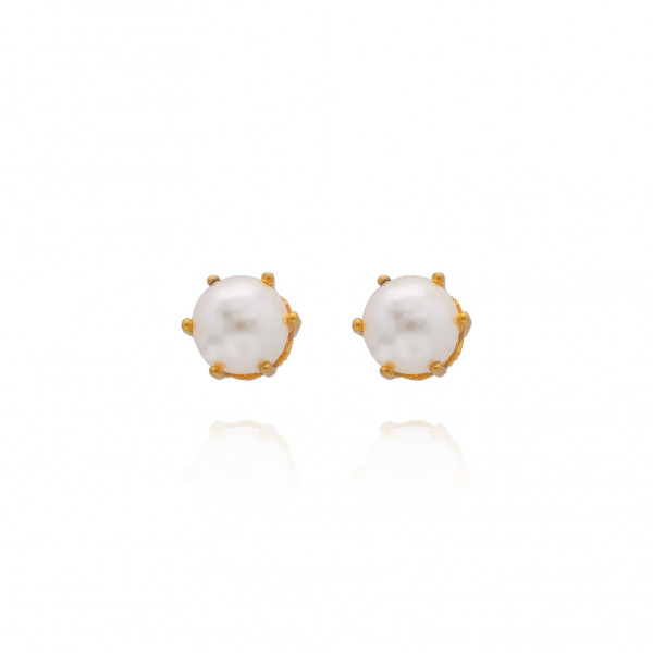 Blush Beam Gold Tops Earrings
