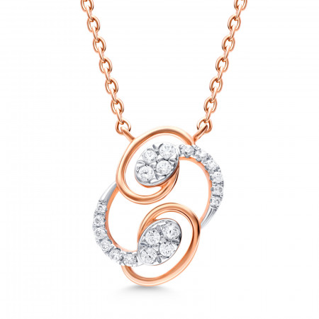 Lunar Glow Diamond Pendant and Earrings Set