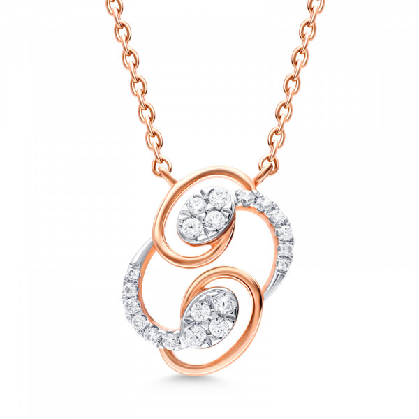 Lunar Glow Diamond Pendant and Earrings Set