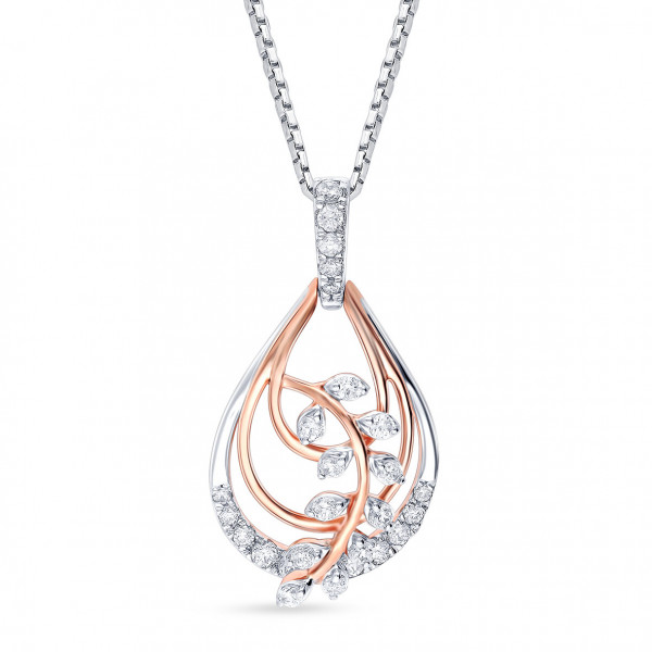 Elysian Glow Diamond Pendant and Earring Set