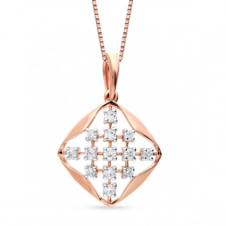 Ethereal Bliss Diamond Pendant and Earring Set