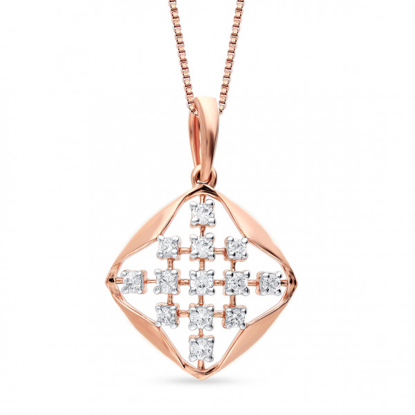 Ethereal Bliss Diamond Pendant and Earring Set